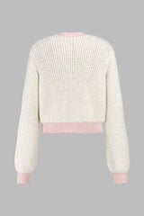 Contrast Trim Button Up Dropped Shoulder Cardigan - Trendsi - Flyclothing LLC