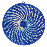 Woven Sisal Fruit Basket, Blues - Gitzell
