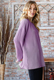 Heimish Full Size Round Neck Dropped Shoulder Blouse - Trendsi