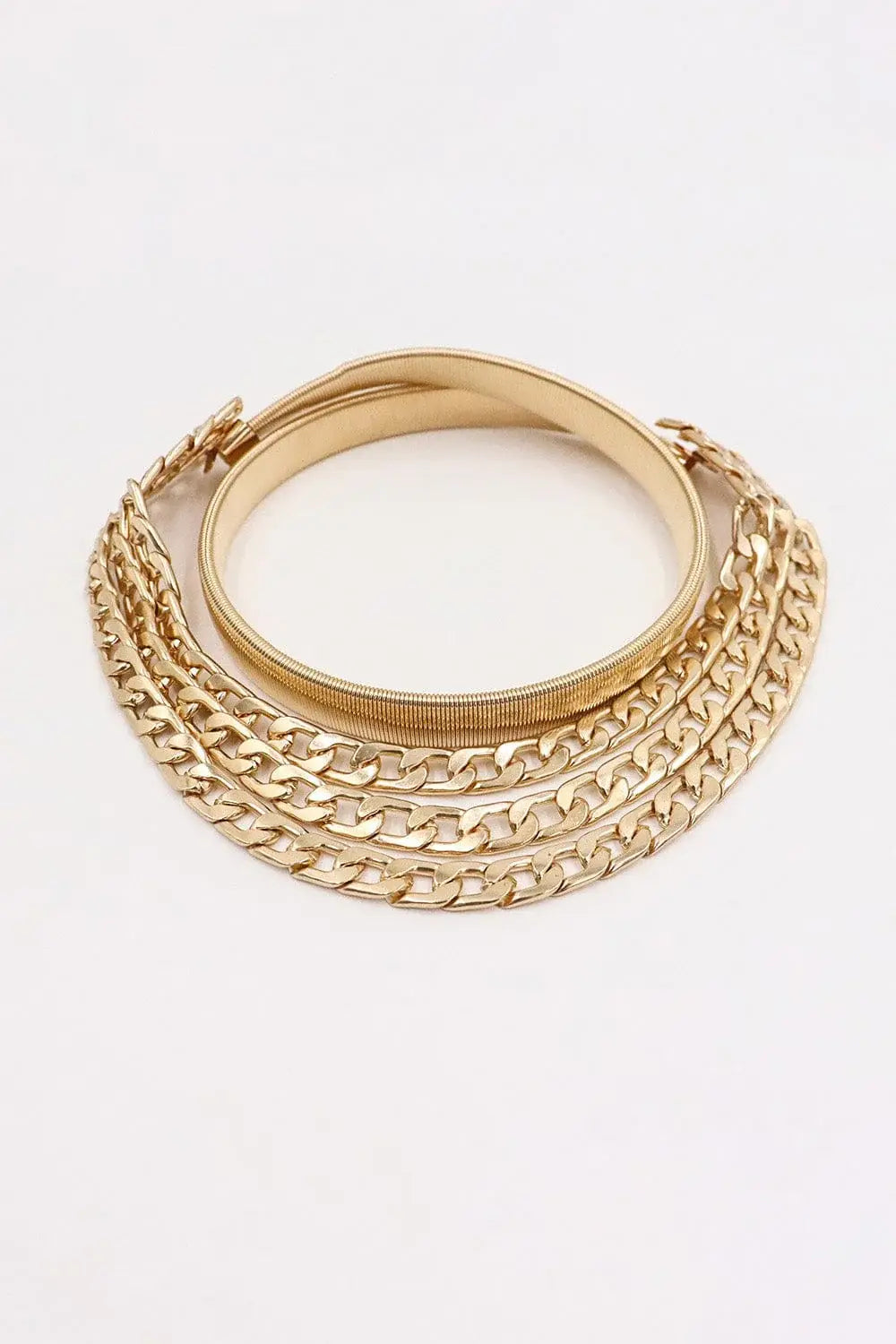 Metal Triple-Layered Chain Belt - Trendsi - Flyclothing LLC