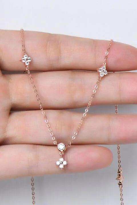 Moissanite 925 Sterling Silver Necklace - Trendsi - Flyclothing LLC