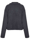 Plush Open Front Dropped Shoulder Jacket - Trendsi - Flyclothing LLC