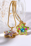 Rhinestone Decor Star Box Pendant Necklace - Trendsi - Flyclothing LLC