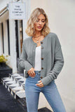 Button Down Exposed Seam Cardigan - Trendsi - Flyclothing LLC