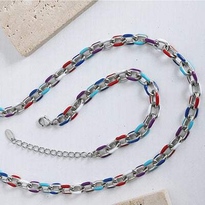Titanium Steel Oil Drip Chain Bracelet - Trendsi - Flyclothing LLC