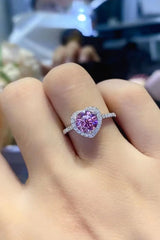 Lifelong Journey 1 Carat Moissanite Heart Ring - Trendsi - Flyclothing LLC