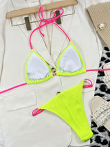 Ribbed Tie Back Bikini Set - Trendsi - Flyclothing LLC