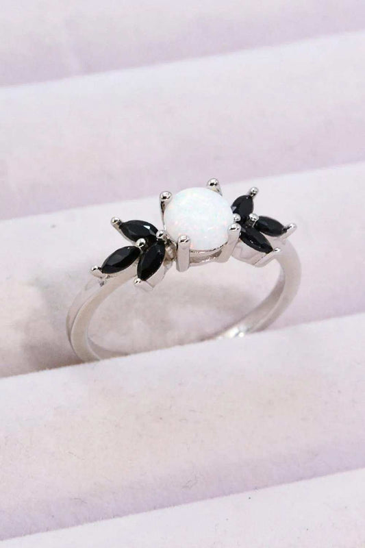 Opal and Zircon Contrast Ring - Trendsi - Flyclothing LLC