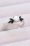 Opal and Zircon Contrast Ring - Trendsi