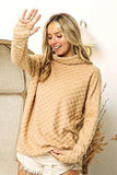 BiBi Checkered Round Neck Thumbhole Long Sleeve Top - Trendsi - Flyclothing LLC