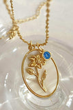 Flower Shell Pendant Copper Necklace - Trendsi - Flyclothing LLC