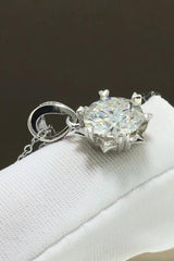 Looking At You 2 Carat Moissanite Pendant Necklace - Trendsi