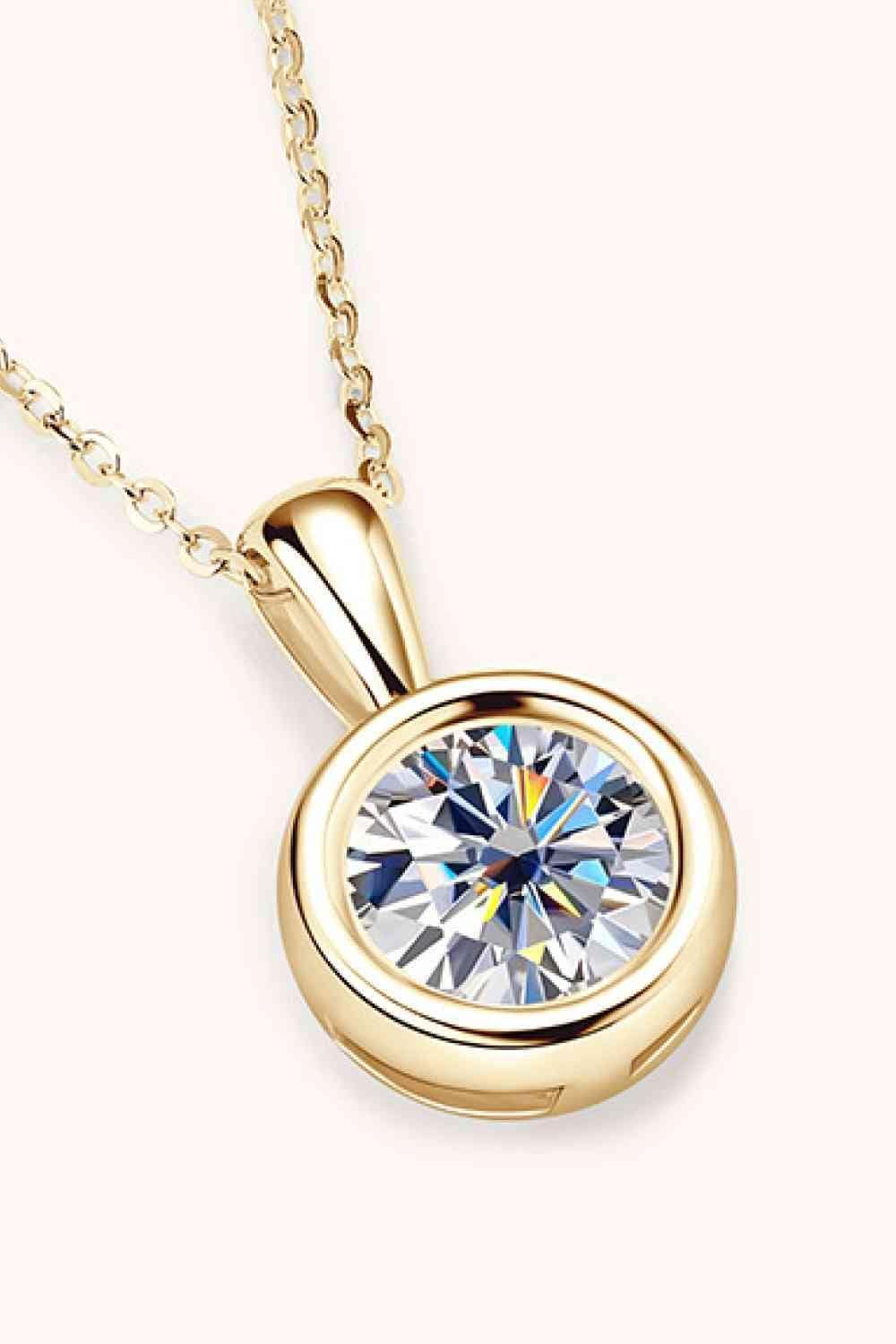 2 Carat Moissanite 925 Sterling Silver Necklace - Trendsi