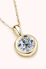 2 Carat Moissanite 925 Sterling Silver Necklace - Trendsi