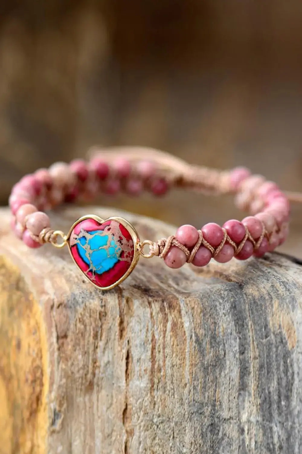 Handmade Heart Shape Natural Stone Bracelet - Trendsi - Flyclothing LLC