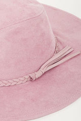 Fame Braided Faux Suede Hat - Trendsi