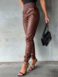 Smocked High Waist Pants with Pockets - Trendsi - Flyclothing LLC
