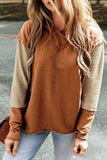 Color Block Dropped Shoulder Hoodie - Trendsi - Flyclothing LLC