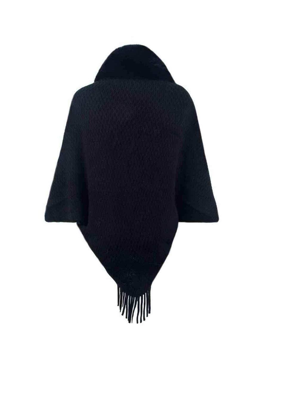 Open Front Fringe Hem Poncho - Trendsi - Flyclothing LLC