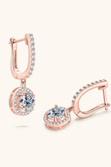 2 Carat Moissanite 925 Sterling Silver Drop Earrings - Trendsi - Flyclothing LLC