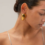 Stainless Steel Teardrop Stud Earrings - Trendsi