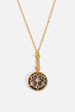 Vintage Blue Sandstone Pendant Copper Necklace - Trendsi - Flyclothing LLC