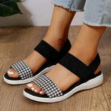 PU Leather Open Toe Low Heel Sandals - Trendsi - Flyclothing LLC