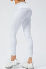 Wide Waistband Slim Fit Active Leggings - Trendsi - Flyclothing LLC