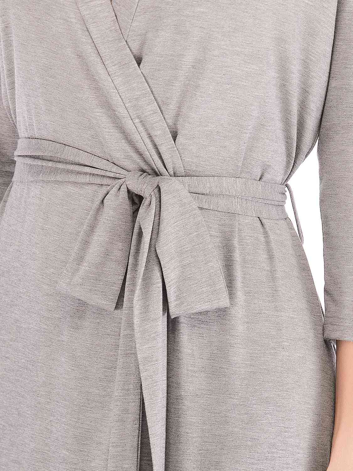 Plunge Tie Front Night Dress - Trendsi - Flyclothing LLC