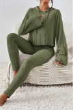 Lettuce Hem Dropped Shoulder Hooded Top and Pants Set - Trendsi