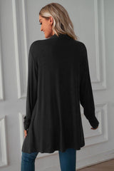 Open Front Long Sleeve Cardigan - Trendsi