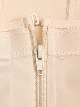Full Size Zip Up Lace Detail Long Sleeve Shapewear - Trendsi - Flyclothing LLC