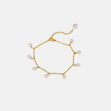 Pearl 18K Gold-Plated Charm Anklet - Trendsi - Flyclothing LLC
