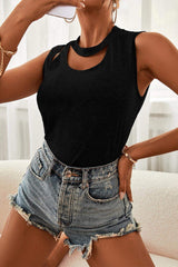 Cutout Sleeveless Top - Trendsi - Flyclothing LLC
