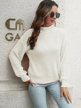 Dropped Shoulder Rib-Knit Sweater - Trendsi - Flyclothing LLC