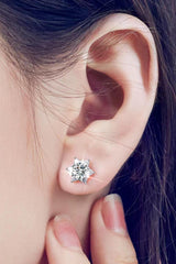 2 Carat Moissanite Floral Stud Earrings - Trendsi