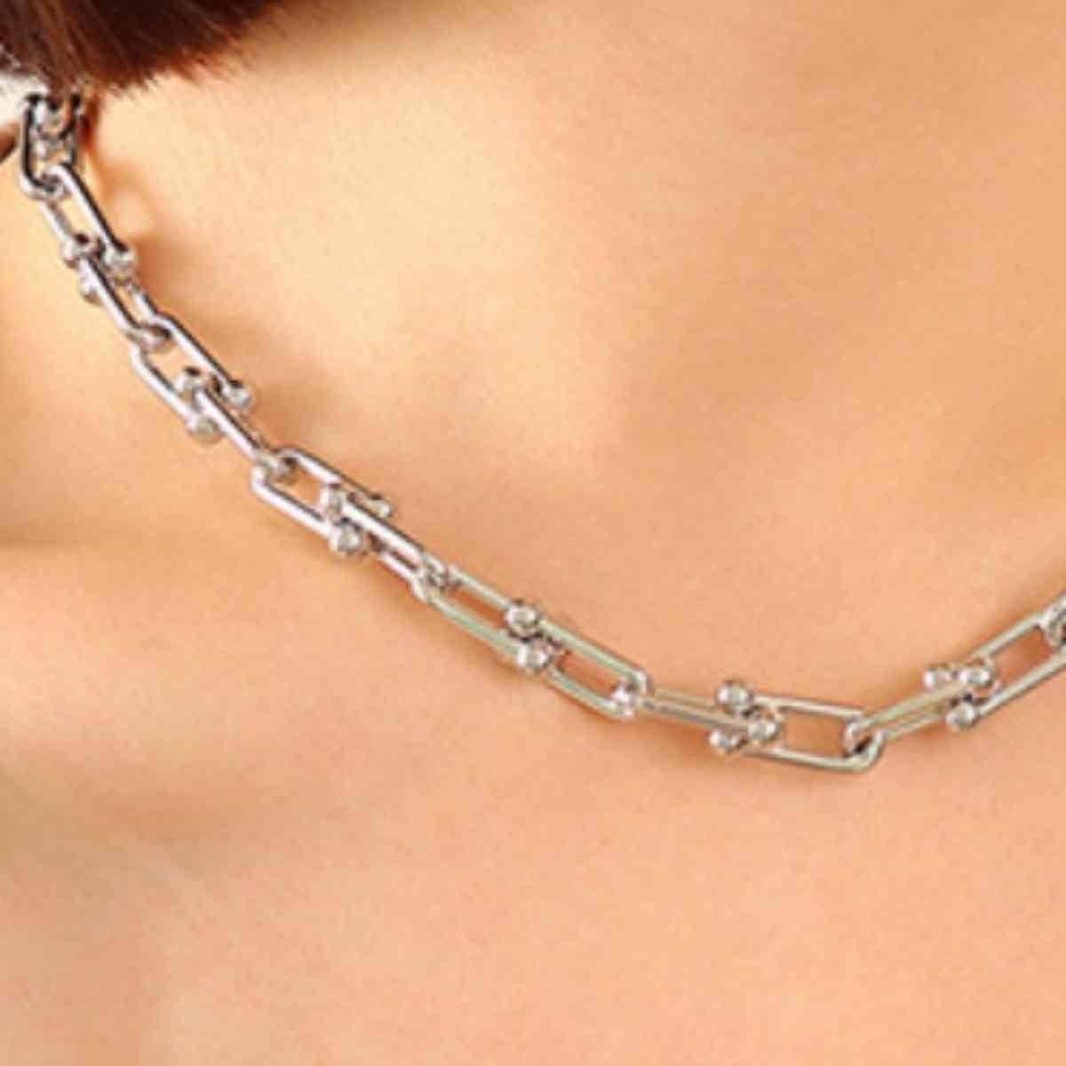 Chunky Chain Titanium Steel Necklace - Trendsi