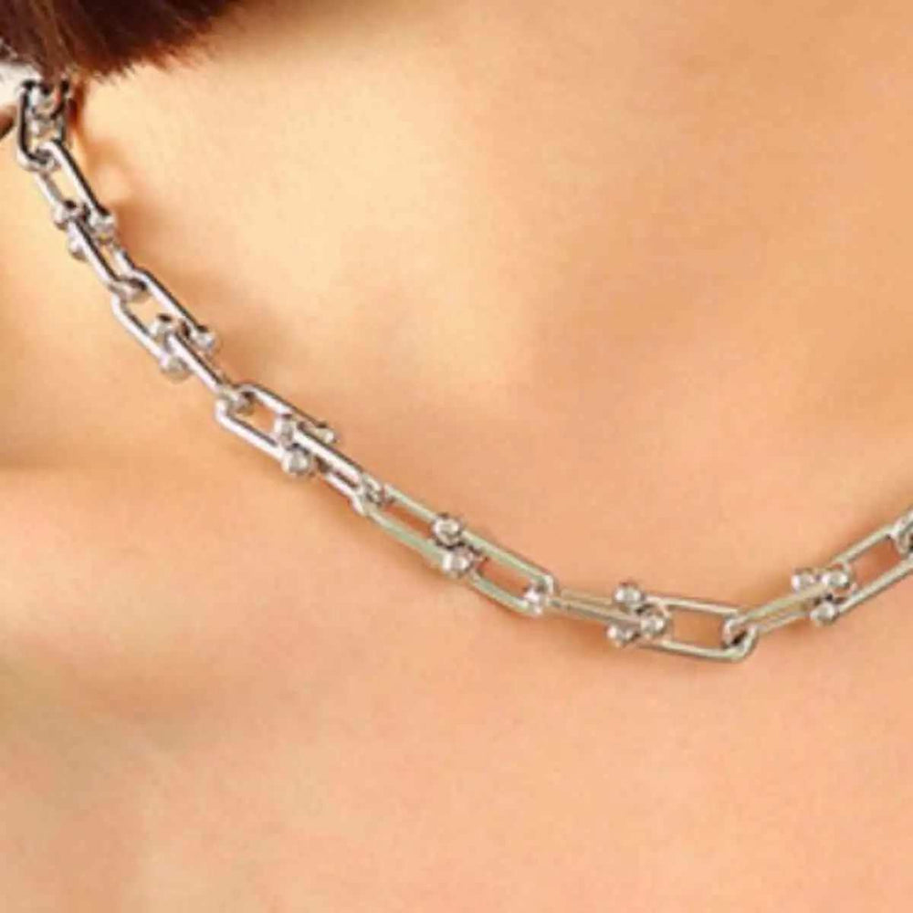 Chunky Chain Titanium Steel Necklace - Trendsi - Flyclothing LLC