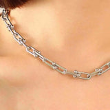 Chunky Chain Titanium Steel Necklace - Trendsi - Flyclothing LLC