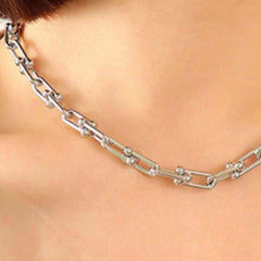Chunky Chain Titanium Steel Necklace - Trendsi