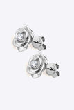 Moissanite Flower 925 Sterling Silver Earrings - Trendsi - Flyclothing LLC