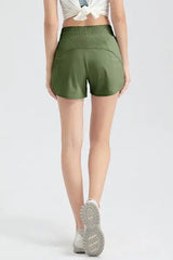 Elastic Waist Active Shorts - Trendsi - Flyclothing LLC