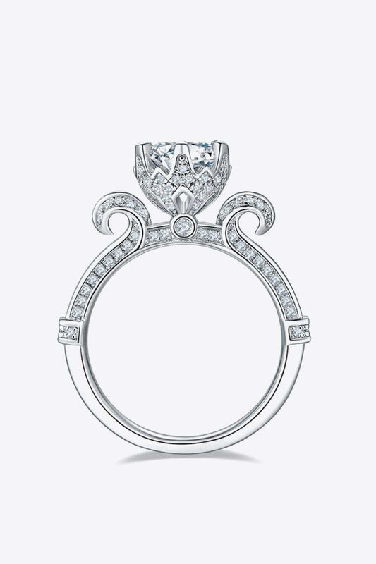 1 Carat Moissanite 925 Sterling Silver Ring - Trendsi - Flyclothing LLC