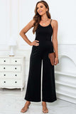 Scoop Neck Wide Leg Jumpsuit with Pockets - Trendsi - Flyclothing LLC