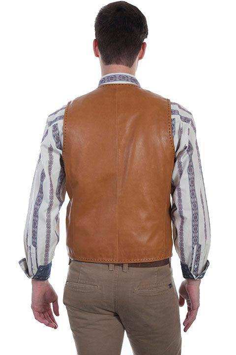 Scully SADDLE TAN MENS VEST - Scully Leather - Flyclothing LLC
