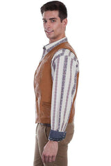 Scully SADDLE TAN MENS VEST - Flyclothing LLC