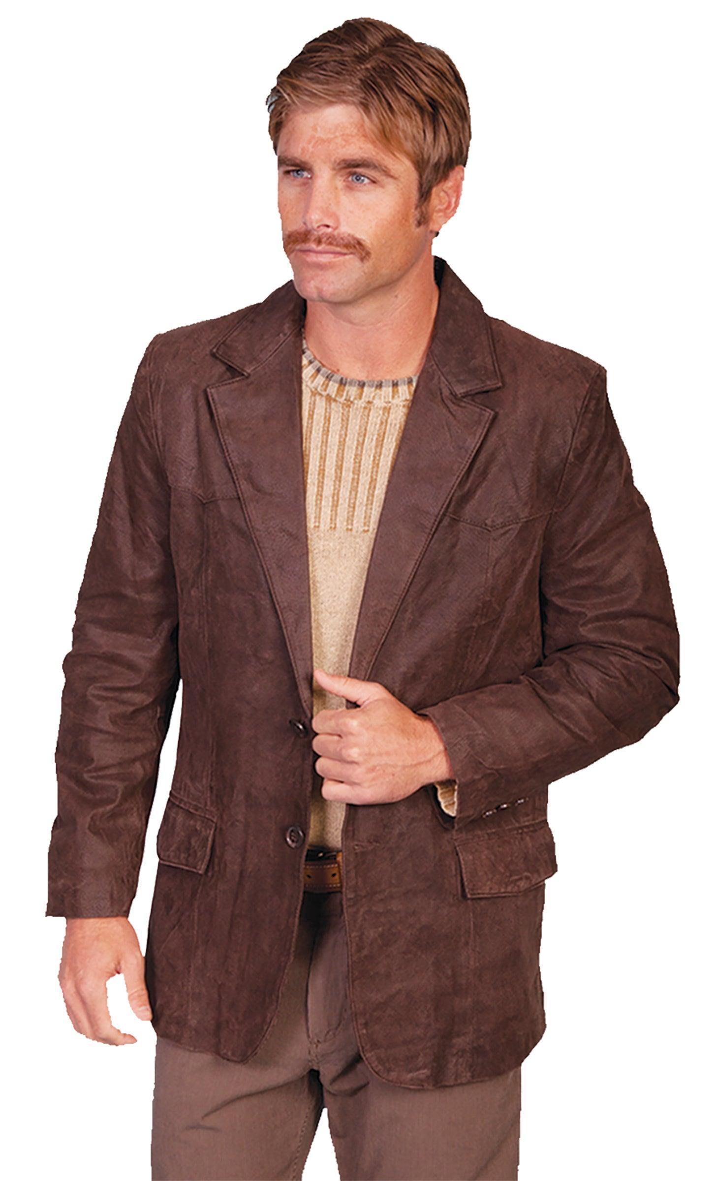Scully Leather Brown Mens Blazer - Scully Leather