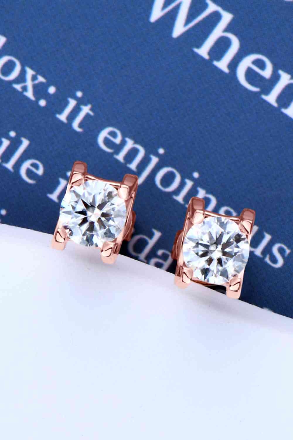 Moissanite 925 Sterling Silver Stud Earrings - Trendsi - Flyclothing LLC