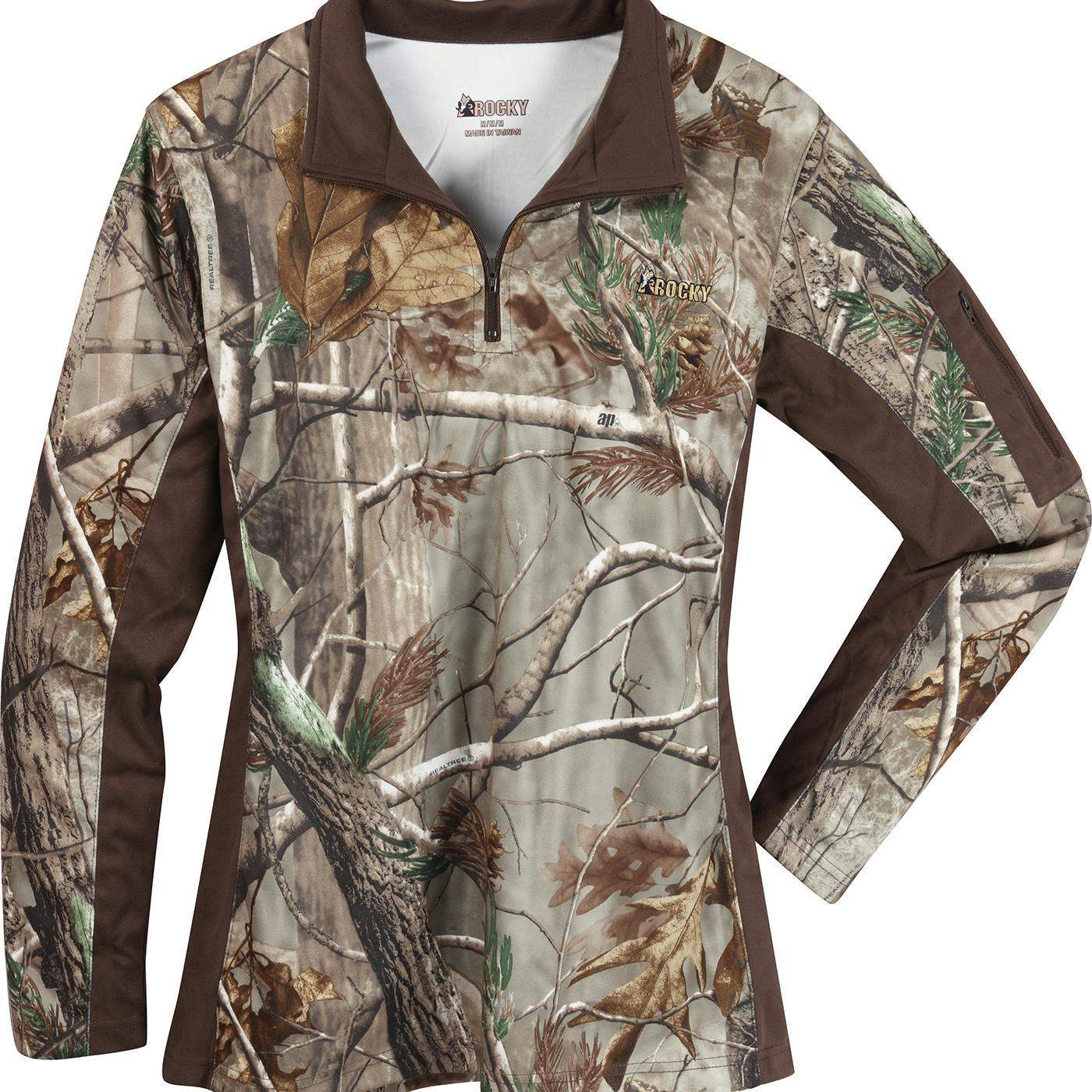Rocky Women's SilentHunter 1/4 Zip Camo Shirt - Rocky Boots - Flyclothing LLC