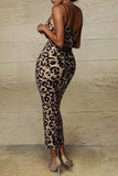 Animal Print V-Neck Cami Dress - Trendsi - Flyclothing LLC